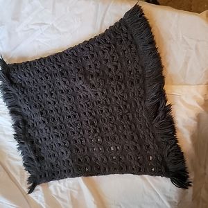 Cowl neck eternity scarf. Charcoal gray. American Eagle